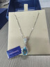 rarebeauty3克拉皇家藍托帕石銀項鏈女款寶石吊墜高級感新年禮物送女生 曬單實(shí)拍圖