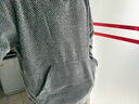 軒森圖（XUANSENTU）條紋針織帶帽衛衣男秋冬季青少年硬挺重磅連帽衫美式cleanfit外套 灰色【升級款】 XL 曬單實(shí)拍圖