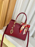 紀詩(shī)哲（GIEVSZHE）輕奢品牌包包女包女士手提包真皮單肩斜挎婚包送媽媽生日禮物侈 酒紅色1 曬單實(shí)拍圖