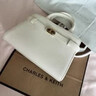 CHARLES&KEITH女包金屬扣帶飾手提包單肩包凱莉包生日新年禮物CK2-50160102 曬單實(shí)拍圖