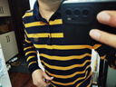 勁霸男裝【綿羊毛】polo衫男休閑簡(jiǎn)約條紋長(cháng)袖polo衫|VTSG3346 姜黃 XL 曬單實(shí)拍圖