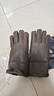 真皮手套男冬季皮毛一體加絨加厚保暖防風(fēng)防水騎行滑雪羊皮手套女 羊皮毛一體五指棕色 均碼 曬單實(shí)拍圖