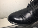 卡帝樂(lè )鱷魚(yú)（CARTELO）保暖加絨皮鞋男商務(wù)加棉加厚男靴冬季高幫系帶棉鞋1061 黑色 41 曬單實(shí)拍圖