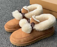 UGG秋季女士時(shí)尚舒適平底圓頭蝴蝶結翻折鞋口懶人毛毛鞋 1153517 CHE | 栗色 37 曬單實(shí)拍圖