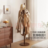 苡茉衣帽架實(shí)木落地家用立式掛衣架臥室專(zhuān)用客廳掛包架圓盤(pán)胡桃  曬單實(shí)拍圖