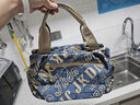杰克丹妮杰克丹妮時(shí)尚手提包女大容量單肩斜挎包百搭牛津布新潮百搭手拎包 藍色國色6618 曬單實(shí)拍圖