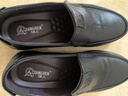 強人休閑鞋男頭層牛皮套腳款皮鞋舒適氣墊軟面男單鞋 2351047 黑色 43 曬單實(shí)拍圖