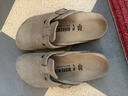 BIRKENSTOCK勃肯德國進(jìn)口新品男女款牛皮絨面革Boston包頭拖鞋 卡其綠窄版1025844 36 曬單實(shí)拍圖