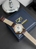 金仕盾（JIN SHI DUN）新年禮物手表男士全自動(dòng)機械表休閑商務(wù)高檔十大品牌男表防水夜光 【送2年全保換新1次】棕皮玫殼白面男 曬單實(shí)拍圖