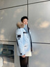 波司登（BOSIDENG）羽絨服男女情侶同款加厚鵝絨大毛領(lǐng)商場(chǎng)同款外套B250242317 冰凝藍-25限定色-充絨量+10%至高抵御-20°C-黃皮友好 2XL 180/100A 體重約140-15 曬單實(shí)拍圖