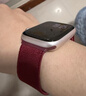 適用蘋(píng)果S11手表表帶S10尼龍編織applewatch9磁吸扣腕帶女款 酒紅色(金屬扣) 適用iwatch S6/5/4/SE【44mm】 曬單實(shí)拍圖