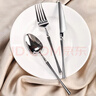 格娜斯不銹鋼牛排刀叉勺三件套裝家用高顏值西餐餐具加厚餐刀叉子勺子 曬單實(shí)拍圖