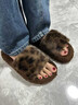 瑜尚臻品 厚底棉拖鞋女秋冬外穿毛毛拖鞋2025新款豹紋保暖時(shí)尚居家一字拖 【卡其】豹紋 38-39 （偏小一碼 3cm跟高） 曬單實(shí)拍圖