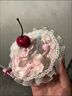 霧添花櫻桃洛麗塔lolita可愛(ài)蝴蝶結蕾絲發(fā)夾小禮帽Lo娘裝扮生日帽子 櫻桃毛球款 1件套 曬單實(shí)拍圖