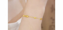 周六福小黃魚(yú)錢(qián)幣黃金手鏈女足金生日禮物計價(jià)A0716019 約3.22g 16+3cm 曬單實(shí)拍圖