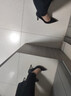 啄木鳥(niǎo)水鉆紅底高跟鞋女細跟春秋2025新款絕美性感婚鞋黑色漆皮尖頭單鞋 黑色【紅底水鉆 】 10cm 38 曬單實(shí)拍圖