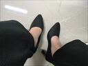 啄木鳥(niǎo)名媛空乘小眾高跟鞋女2025新款金屬通勤高級感粗跟尖頭黑色單鞋女 黑色 5cm 37 【尺碼偏小一碼 請買(mǎi)大一碼】 曬單實(shí)拍圖
