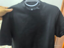 布先生抗皺小高領(lǐng)加厚保暖打底衫t恤男秋冬新品 鋼琴黑 S/165  曬單實(shí)拍圖