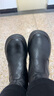 他她（TATA）明星同款靴子2025新款牛皮煙筒靴加絨厚底切爾西靴短靴7OL44DD5 黑色（寬版） 37 曬單實(shí)拍圖