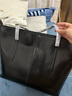 ANDSEEYOU大包包女包2026春夏新款時(shí)尚真皮百搭手提包情人節單肩包女托特包 黑色 曬單實(shí)拍圖
