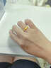 中國珠寶磨砂黃金戒指女素圈足金戒指首飾情人節情人節生日禮物送女友老婆 約1.5g磨砂黃金戒指#12 曬單實(shí)拍圖