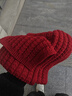 班尼路（Baleno）兒童圍巾冬季小寶寶戶(hù)外防寒保暖圍脖男童女童可愛(ài)針織脖套圍巾 喜慶紅【兒童圍巾 防寒保暖】 曬單實(shí)拍圖