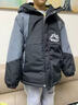 卡兔藍貓（KATULANMAO）男童冬裝加厚棉衣2024新款中大兒童秋冬季加絨外套洋氣連帽派克服 灰色 150 曬單實(shí)拍圖