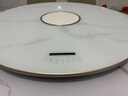 帕德弗（PADEFU）暖菜板帶電磁爐火鍋2025新款多功能家用加熱板熱菜板保溫板加電陶爐自動(dòng)旋轉餐桌轉盤(pán)神器88cm白色 曬單實(shí)拍圖