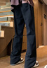 JEEP SPIRIT吉普牛仔褲男秋冬季美式闊腿彎刀褲子男直筒喇叭褲 黑色加絨 M 曬單實(shí)拍圖