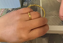 周大福 素圈泥鰍背黃金戒指(工費180)11號約2.4g EOF1424禮物 曬單實(shí)拍圖
