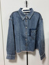納維凱爾意大利小帆船女寬松通勤牛仔長(cháng)袖襯衫襯衣外套2313005504 藍 L  曬單實(shí)拍圖