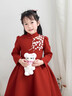 迪士尼（Disney）女童禮服長(cháng)袖連衣裙2025秋冬季新款中大童裝紅色新年洋氣刺繡長(cháng)裙 紅色【加絨款】 120 (升級款) 曬單實(shí)拍圖