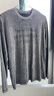 MO&Co.2024秋新品棉漢麻肌理臟染斑駁印花長(cháng)袖寬松T恤 曬單實(shí)拍圖