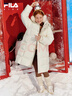 斐樂(lè )FILA【斐護科技】?jì)和鸾q服長(cháng)款防水2025冬季男女中大童外套 麥芽糖白-IV 175 曬單實(shí)拍圖