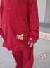 松山棉店松山福馬上有福紅色睡衣兒童長(cháng)袖家居服套裝本命馬年秋冬 曬單實(shí)拍圖