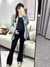 晴碧琳孕婦褲秋冬季外穿托腹褲不勒肚子打底褲瑜伽褲孕婦加絨加厚 孕婦微喇褲【黑色加絨】大碼【適合115-135斤】 曬單實(shí)拍圖