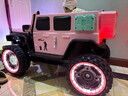 爵士酷派牧馬人兒童電動(dòng)車(chē)可坐大人寶寶四驅越野車(chē)男女孩遙控玩具電動(dòng)汽車(chē) 至尊粉色+皮座+發(fā)光軟輪+12V14A超威電瓶+禮包 曬單實(shí)拍圖