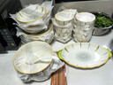冠樸高顏值碗碟套裝家用碗具盤(pán)子組合景德鎮陶瓷碗盤(pán)整套碗筷喬遷餐具 青木10人食（湯碗配置） 46件套 曬單實(shí)拍圖