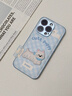 素洛適用蘋(píng)果17promax手機殼藍色格紋刺繡小狗iPhone16pro日韓卡通秋冬15高級感超好看14時(shí)尚皮紋防摔 藍色格紋刺繡小狗 iPhone 14 Pro 曬單實(shí)拍圖