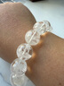石玥珠寶天然白幽靈手串雪花水晶轉運珠手鏈男女士款水晶瑪瑙 15-16mm 曬單實(shí)拍圖