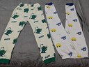 棉大班（MIANDABAN）男童秋褲純棉兒童打底線(xiàn)褲寶寶保暖褲嬰兒褲子春秋薄款外穿a類(lèi)2條 洗澡恐龍+大車(chē)車(chē) 120 CM 曬單實(shí)拍圖