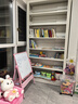 阿格貝貝圖書(shū)館書(shū)架鋼制家用書(shū)柜落地置物架客廳臥室多層儲物架至尊版 至尊版2.4米高1.2米寬白色主架 曬單實(shí)拍圖
