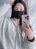 GOLOVEJOY高樂(lè )捷保暖口罩耳罩男女冬防風(fēng)防寒加絨護耳二合一面罩耳套戶(hù)外黑 曬單實(shí)拍圖