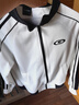 GOLFCROSS潮牌情侶款學(xué)院風(fēng)條紋撞色立領(lǐng)寬松開(kāi)衫衛衣外套 白色 M  曬單實(shí)拍圖
