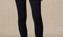 鄂爾多斯1980彈力內穿打底褲女裝舒適保暖褲25秋冬 純黑 3XL 175/90B 曬單實(shí)拍圖