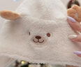 英氏（YEEHOO）【商場(chǎng)同款】可愛(ài)嬰幼兒保暖護耳帽子冬季男女寶寶仿羊羔絨帽 小熊甜餅貼面帽 40碼（建議頭圍38-40cm） 曬單實(shí)拍圖