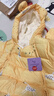 紅唇珊嬰幼兒連體羽絨棉服加厚加絨新生兒爬爬服連帽卡通保暖哈衣爬行服 黃色 100碼 建議12-18個(gè)月23-29斤 曬單實(shí)拍圖