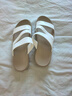 羅敷（Luo Fu）羅敷涼鞋女夏2022新款平底百搭韓版時(shí)尚外穿涼拖鞋防滑涼鞋 白色 38 曬單實(shí)拍圖