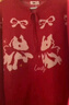森馬（Semir）紅色毛衣女26騏驥紅小飛馬提花蝴蝶結新年高光套頭衫109126107004 曬單實(shí)拍圖