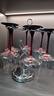 嵐媛高檔勃艮第紅酒杯醒酒器套裝家用輕奢水晶玻璃葡萄酒杯創(chuàng  )意高腳杯 紅桿500ml紅酒杯6只+雙八杯架+直立旋轉醒酒器 曬單實(shí)拍圖
